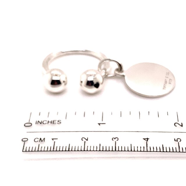 1990s Tiffany & Co Estate Sterling Silver Keychain For Sale - Image 9 of 12