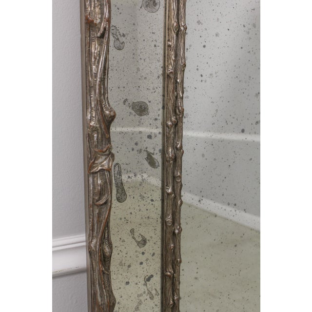 Glass Silver Decorated Finish Faux Bois Branch Form Mirror For Sale - Image 7 of 11
