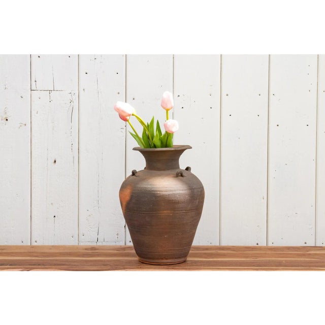 Sculpture Materials Rustic Terracotta Asian Water Pot For Sale - Image 7 of 8