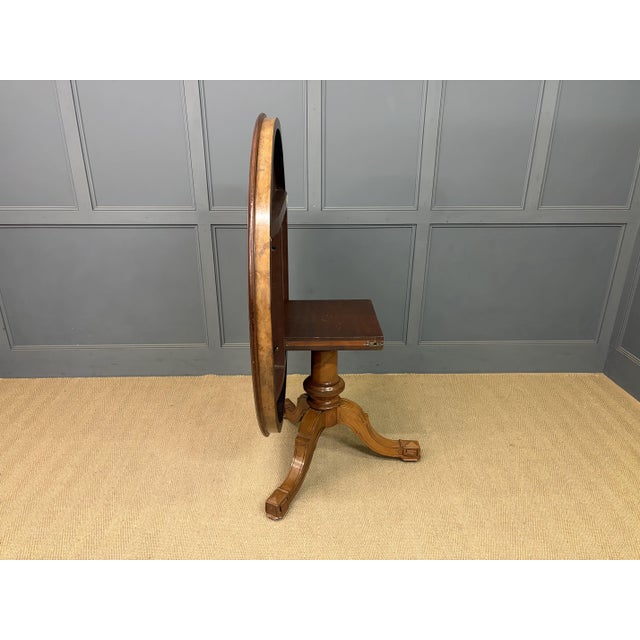 Antique Burr Walnut Centre Table, 1874 For Sale - Image 9 of 18