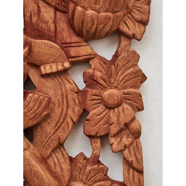 2000 - 2009 Vintage Carved Wooden Panel, Bali For Sale - Image 5 of 8