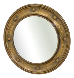 Brass Circular Mirror, 1930