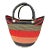 African Bolga Ghana Woven Yikene Basket Beach Bag U Shopper, Red and Black For Sale