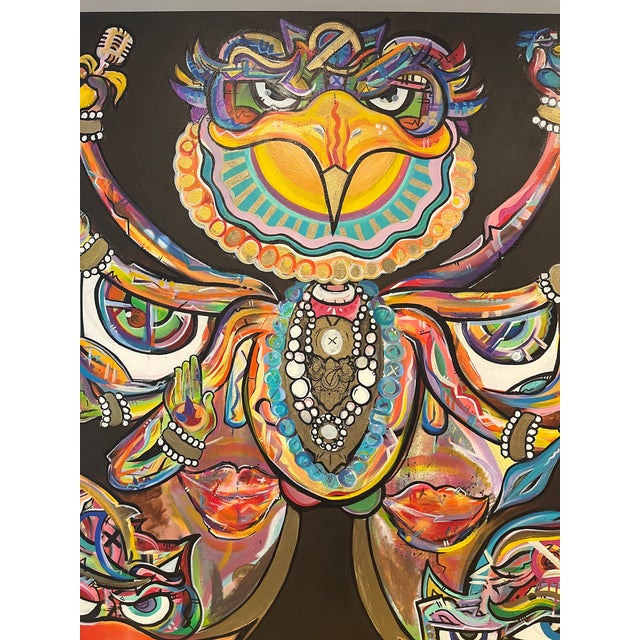 Urban Art on Canvas exploring subjects of social justice and urban culture. Black background with rich urban art imagery...