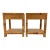 Cane rattan night stands or side tables. Top drawer, bottle shelf. Brass caps to feet. Both retain original Bielecky...