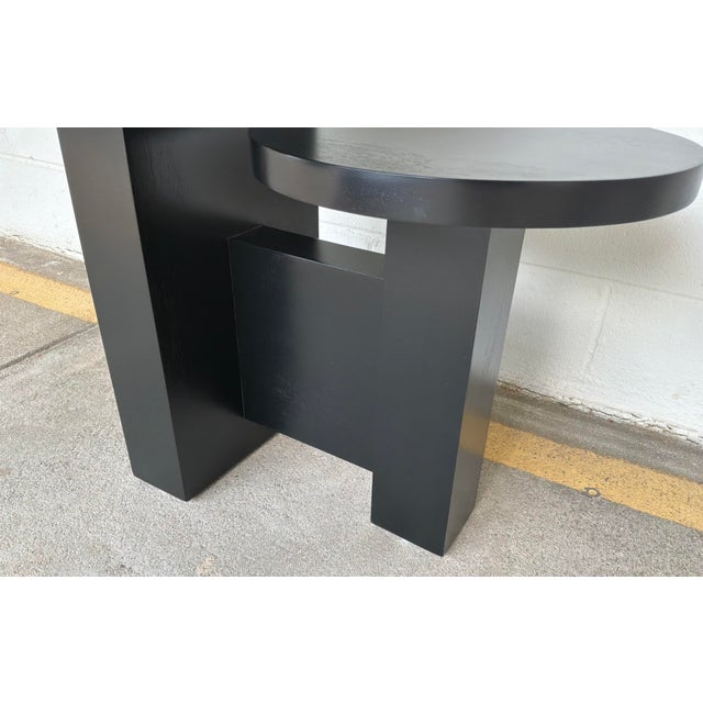 Noir Noir Company Modern Two-Tier Black Wood Side Table For Sale - Image 4 of 4