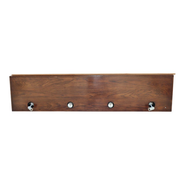 1970s King Size Henredon Bridge/Headboard Piece Overhung Between 2 Armoires For Sale