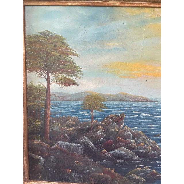 Oil Landscape Painting on Board Signed. For Sale In New York - Image 6 of 6