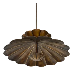 Brass Shell Pendant Light – Handcrafted Scalloped Ceiling Fixture