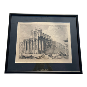 18th Century Architectural Etching Signed Piranesi