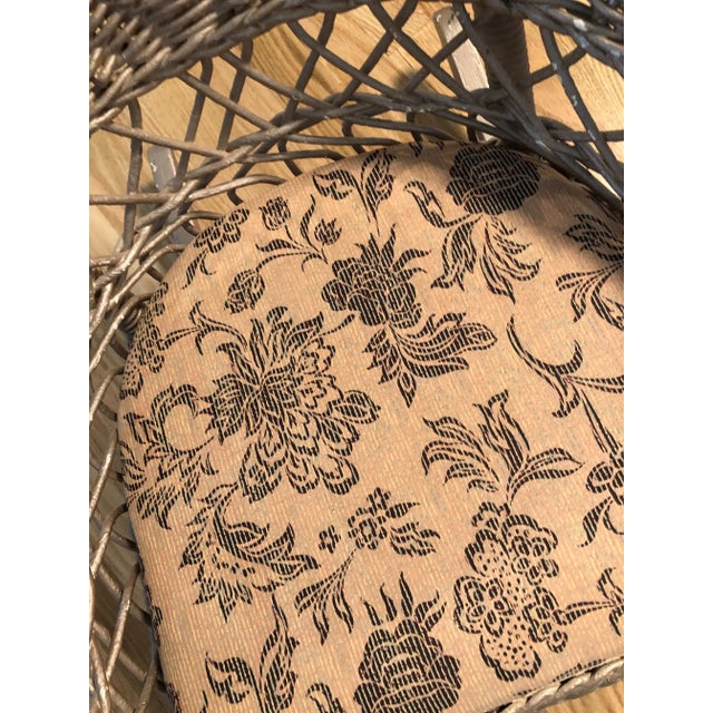 Antique Paper Wicker Children's Rocking Chair For Sale - Image 4 of 9