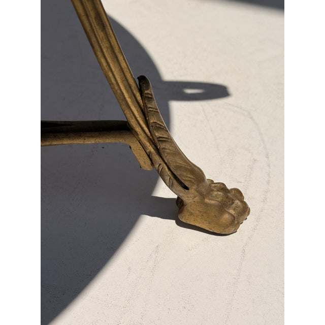 Brass and Black Granite Gueridon Table For Sale - Image 12 of 12
