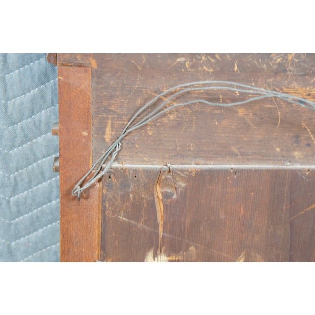 Antique Federal Carved Mahogany Trumeau Pier Mantel Mirror For Sale - Image 12 of 12