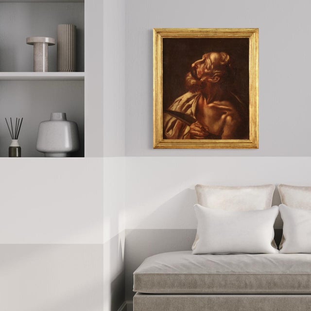 17th Century Italian Artist, Saint Bartholomew, 1670, Oil on Canvas, Framed For Sale - Image 5 of 16