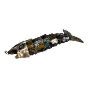 1970s Style Los Castillo Vintage Abalone Fish Bottle Opener Mexico