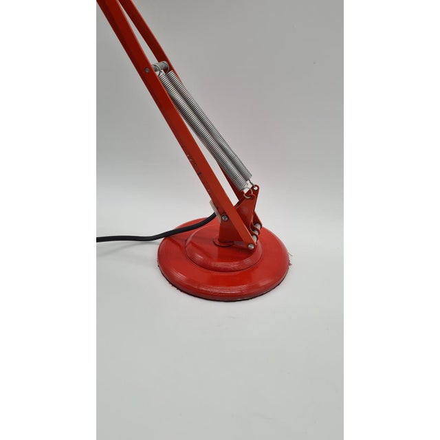 TYP W3 Spezial Desk Lamp in Red Metal, 1970s For Sale - Image 10 of 14
