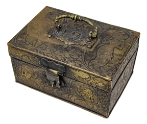 Antique Anglo Indian Bronze Jewelry Box