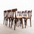 Upholstered Fan Back Bentwood Dining Chair, 1960s, Set of 4 For Sale - Image 9 of 10