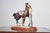 Wood Italian Ceramic Sculpture of Horse and Woman on Wooden Base by A. Saulini, 1970s For Sale - Image 7 of 7