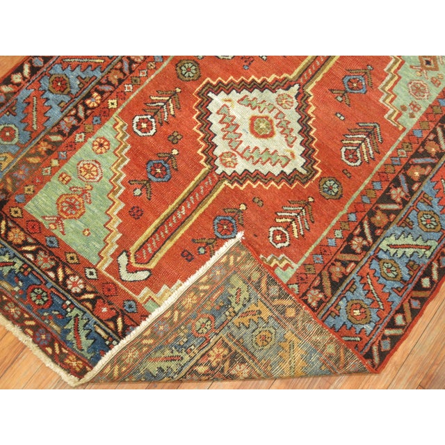 An antique Persian Heriz one of a kind Square Scatter rug. 4'1'' x 5'2''