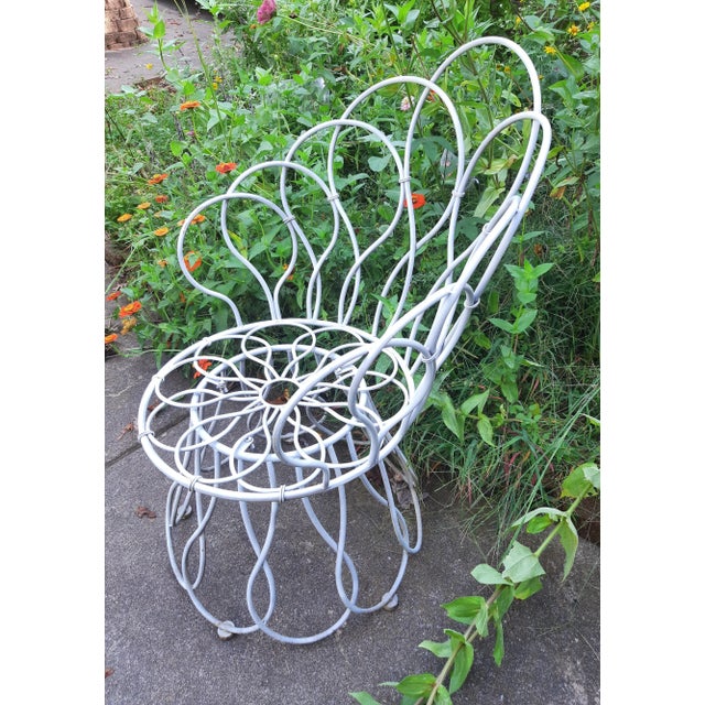 Metal Elkins Style Metal Loop Chair Garden For Sale - Image 7 of 12