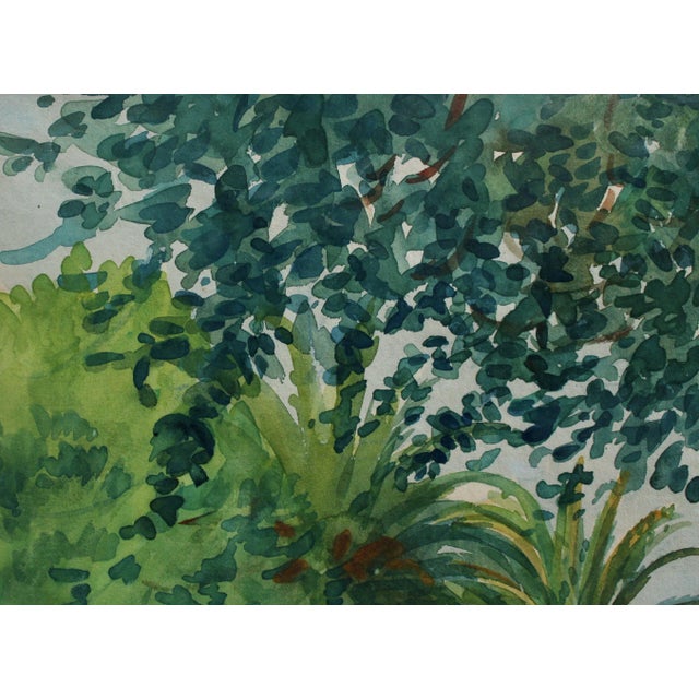 A View of the Park in Menton by Tony Minartz, 1930s For Sale - Image 4 of 18