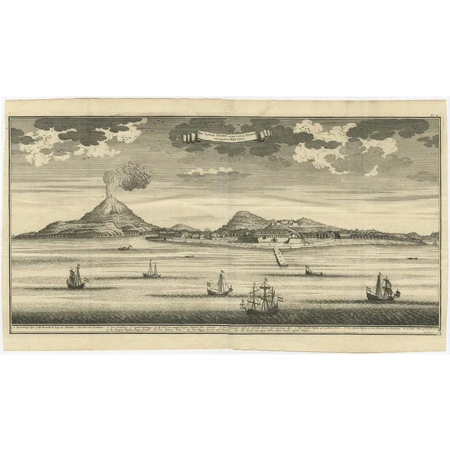View of Spice Island Banda Neira with Fort Nassau, 1726, Paper For Sale - Image 6 of 6