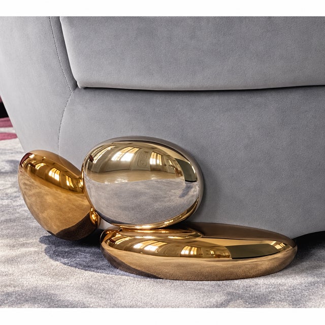 Vintage French Sculptural Capsule Lounge Chairs by Jean-Rémy Couradette, 2002, Set of 2 For Sale - Image 3 of 6