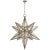 Chapman & Myers for Visual Comfort Signature Moravian XL Star Lantern in Gilded Iron with Antique Mirror For Sale