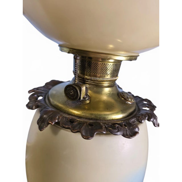 Fostoria Antique No. 329 Cherub Gone With the Wind Electrified Banquet Lamp, C. 1880 - 1892 For Sale - Image 4 of 7