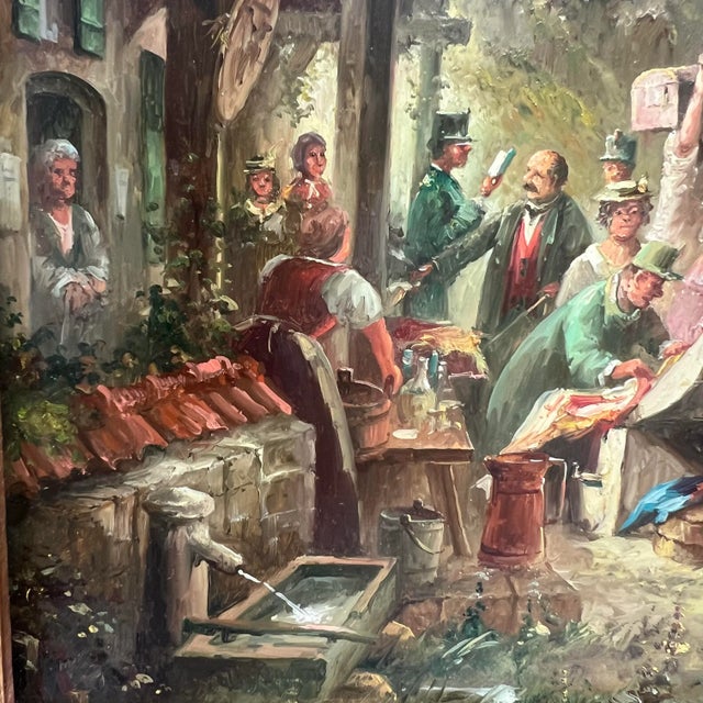 German original oil on copper painting with incredible detail. Signed by Heinz Scholtz. Information on the back.