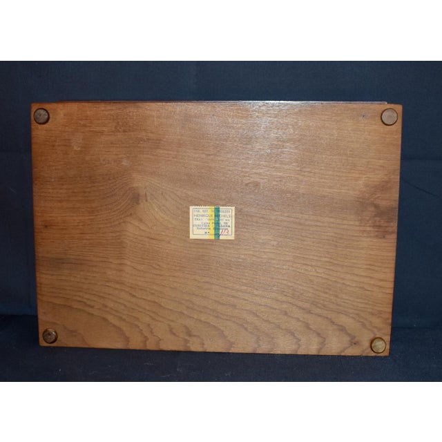 Wooden Inlaid Jewelry Box Vintage Henrique Michels Inlaid Floral Marquetry For Sale - Image 15 of 16