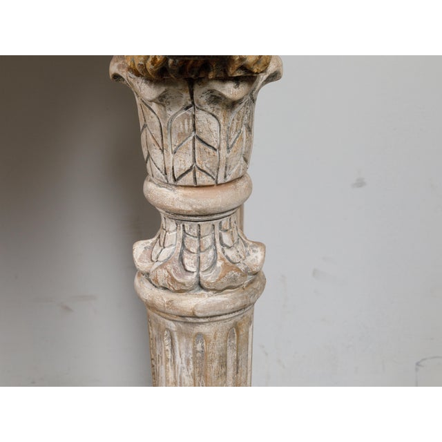 Italian 18th Century Console Table with Carved Lion Heads and Papyrus Capitals For Sale - Image 10 of 12