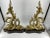 Metal Vintage Brass Dolphin Andirons - a Pair For Sale - Image 7 of 8