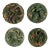 Set of Four Antique Portuguese Palissy Wall Plates by Jose Alves Cunha, Priced Individually For Sale