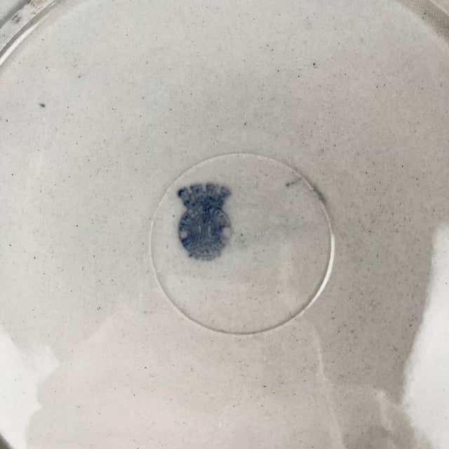 Ceramic Demi-Porcelain Cake Plate from Badonviller, 1920s For Sale - Image 7 of 8