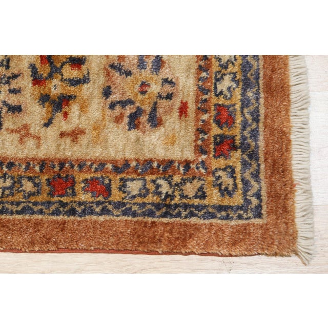 Light Antique Turkish Angora Oushak Design Mohair Modern Contemporary Rug Carpet For Sale In New York - Image 6 of 6