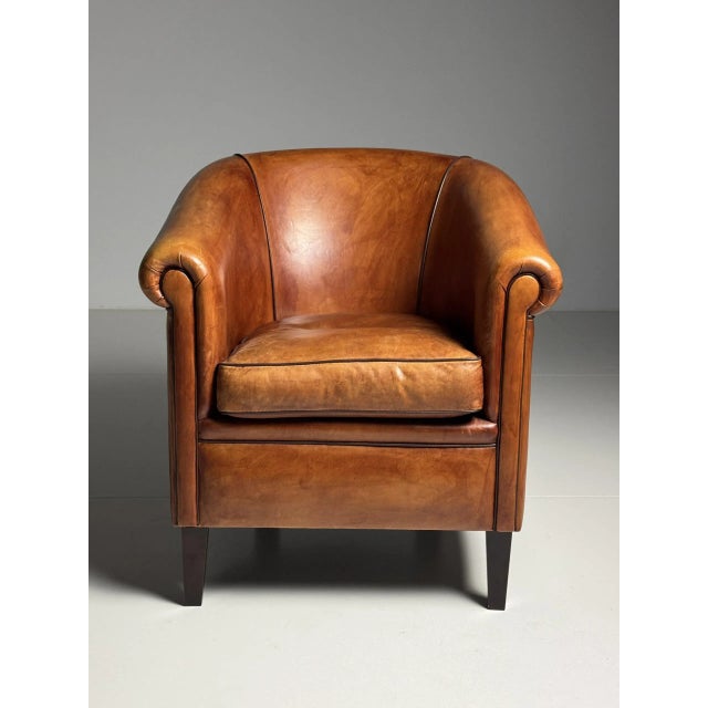 Animal Skin Set of Sheepskin Club Chairs For Sale - Image 7 of 18