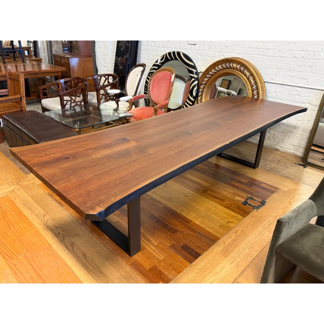 Contemporary Sentient Live Edge Dining Table For Sale - Image 3 of 12