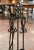 Gothic Vintage French Gothic Wrought Iron Five-Piece Fireplace Tool Set on Stand For Sale - Image 3 of 10