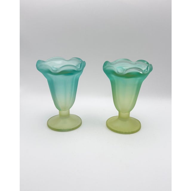 1980s 1980s Libbey Ka-Dink Frosted Parfait Glasses, Set of 6 For Sale - Image 5 of 6