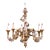 Mid-Century Italian Rococo Painted and Gilt Composition Six-Light Chandelier For Sale