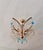 1960s Mid-Century Modern Crystal Chandelier With Aqua Blue Drops - Solid Brass Leaf Design Lighting - Rewired & Working⁠ For Sale - Image 16 of 18