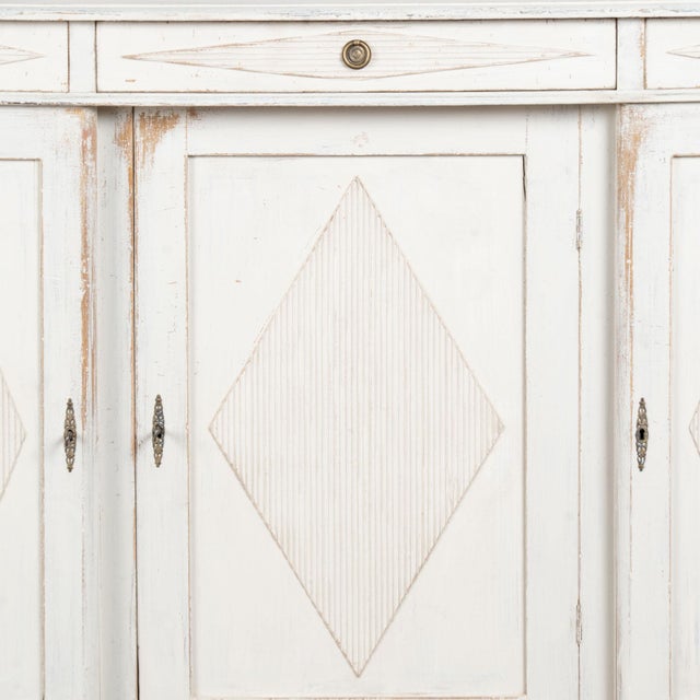 19th Century Swedish White Gustavian Pine Sideboard Buffet For Sale - Image 13 of 18
