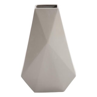 Geo Matte Stone Ceramic Vase- Medium For Sale