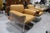 These chairs have been reupholstered with down cushions wrapped in full grain Italian leather. Great vintage condition. No...