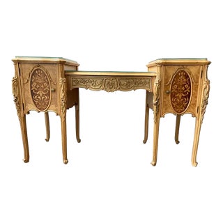 1910s Antique French Baroque Dressing Table Vanity For Sale
