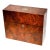 Stunning 19th Century Antique Victorian English Burl Wood 3-Decanter Box With Bramah Lock & Cut Crystal Decanter Luxury Home Decor Barware For Sale