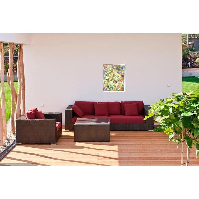 Pink Floral With Butterflies For Sale - Image 4 of 6