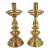 Antique 19th Century Large Pair of Portuguese Brass Candle Holders For Sale